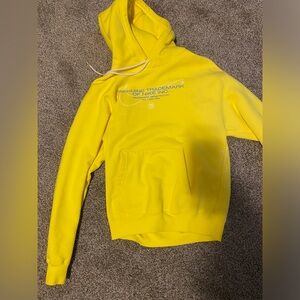 yellow nike sweatshirt! men’s xs, fits like a woman’s M.